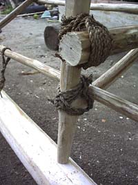 Tying the outrigger