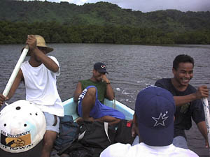 Boys singing on the way home