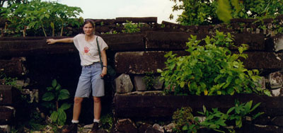 Dr. Beardsley at Nan Madol